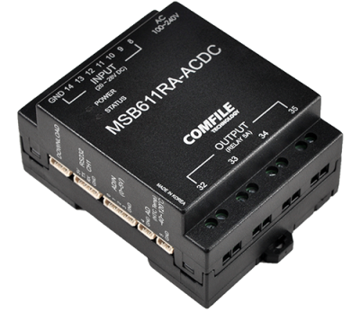  MSB611RA-ACDC 전면 패널 및 단자 구성 