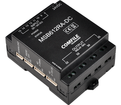  MSB612RA-DC 전면 패널 및 단자 구성 