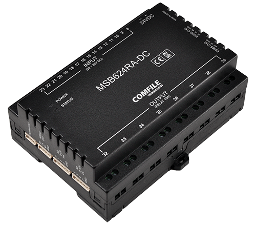  MSB624RA-DC 전면 패널 및 단자 구성 