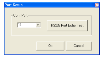  USB-RS232C 사용 시 새 COM 포트 선택 예 