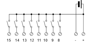  DC 24V 디지털 입력 결선 예 (공통 COM 기준 일반 PLC 입력 방식) 