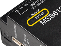  MSB 본체의 STATUS LED 위치 